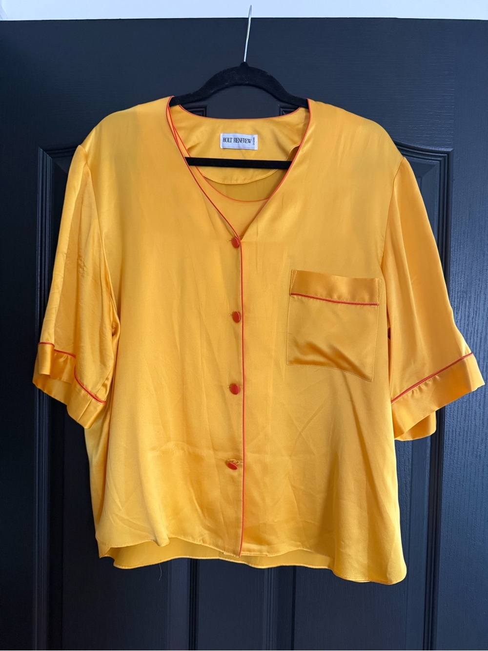 100% silk Holt Renfrew button up top with matching camisole